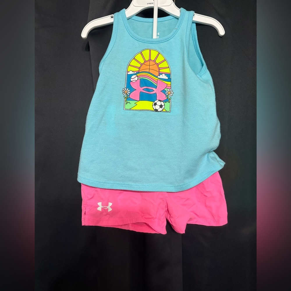 Under Armour Kids' Teal and Pink Set